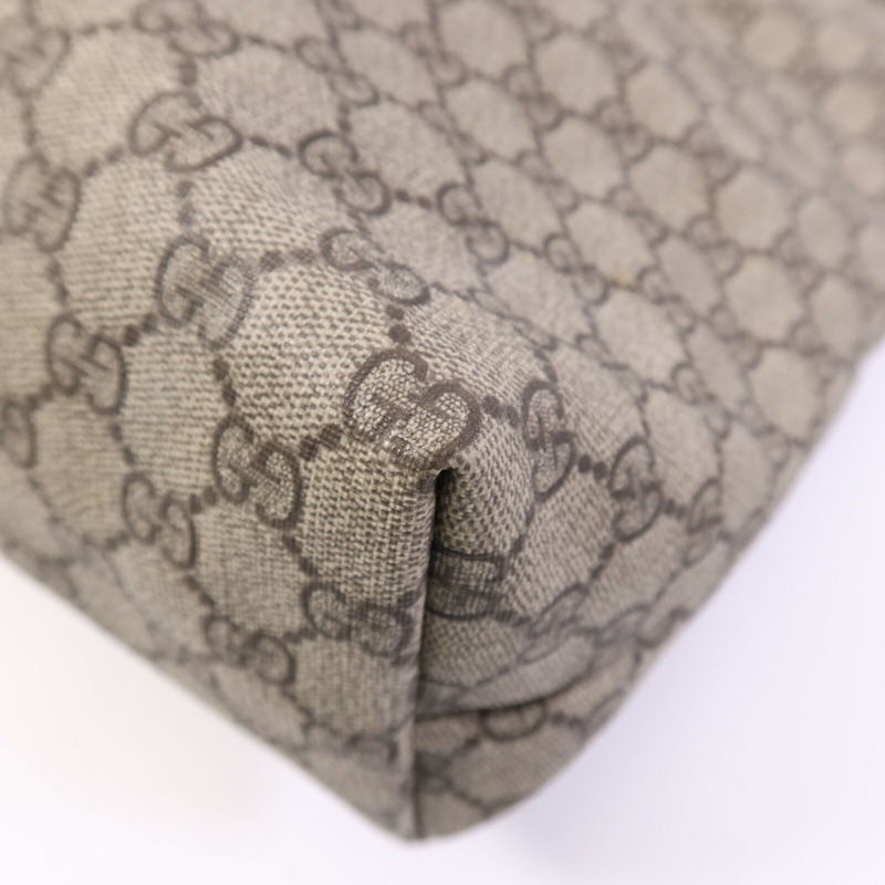GUCCI 塗層帆布Tote Bag銀扣手挽袋-8