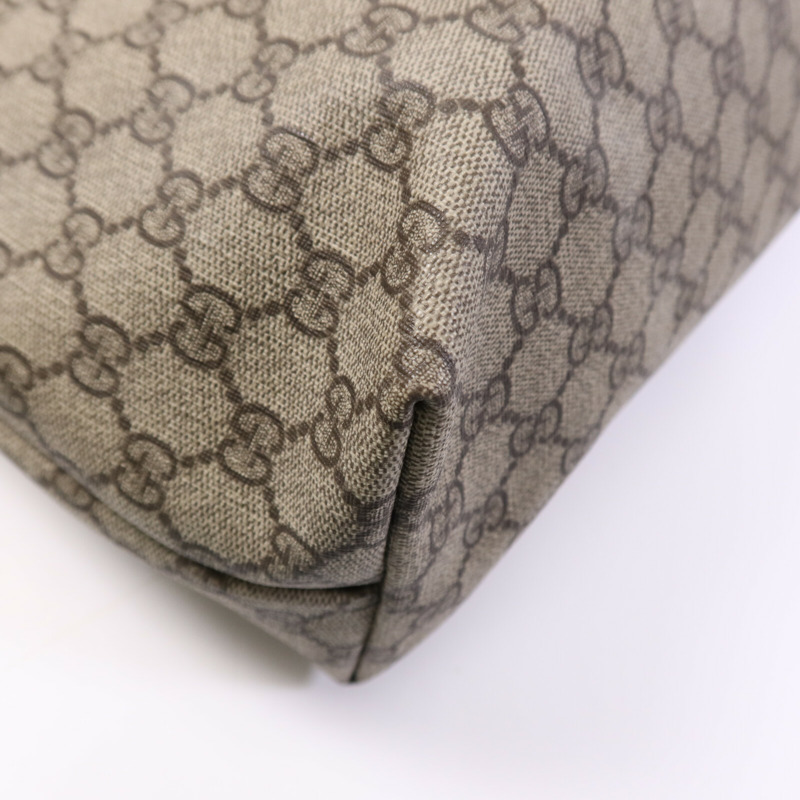 GUCCI 塗層帆布Tote Bag銀扣手挽袋-9