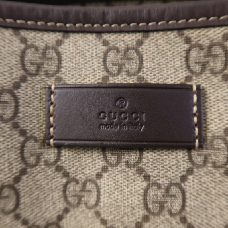 GUCCI 塗層帆布Tote Bag銀扣手挽袋-12
