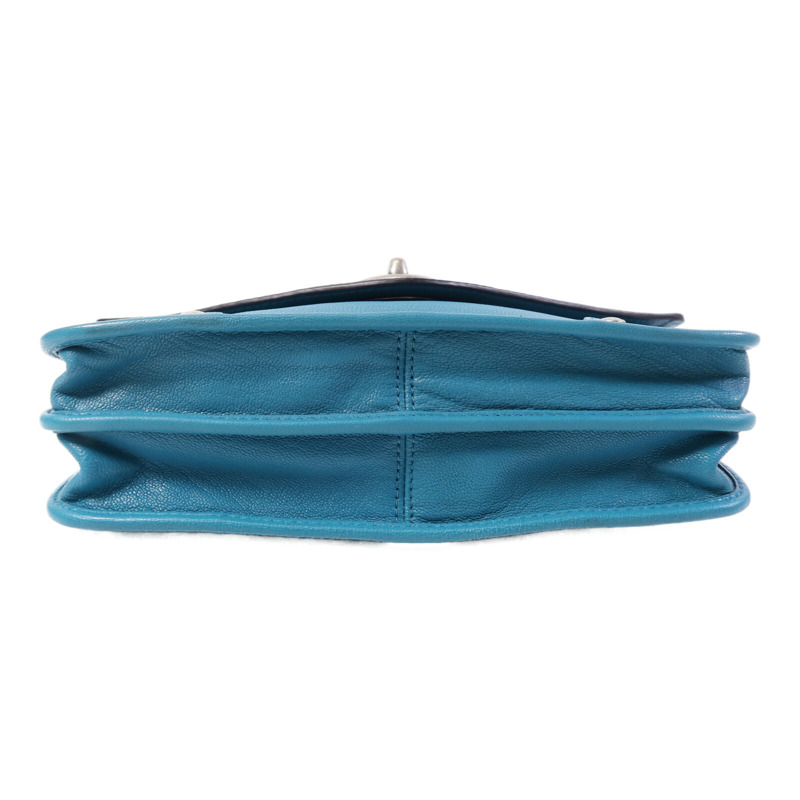 COACH 牛皮皮革Shoulder Bag銀扣肩背袋-3