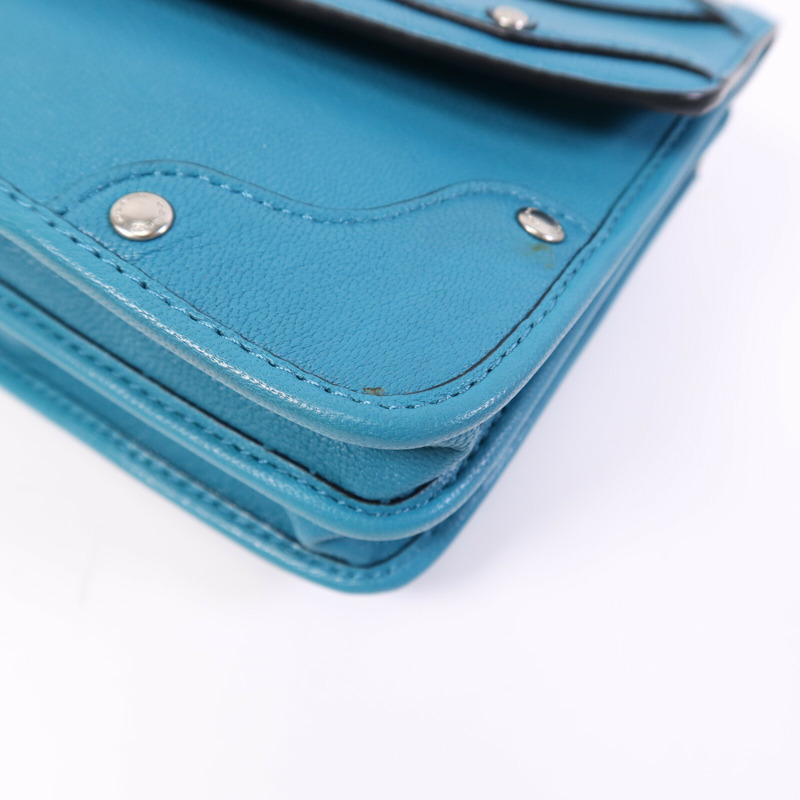 COACH 牛皮皮革Shoulder Bag銀扣肩背袋-9