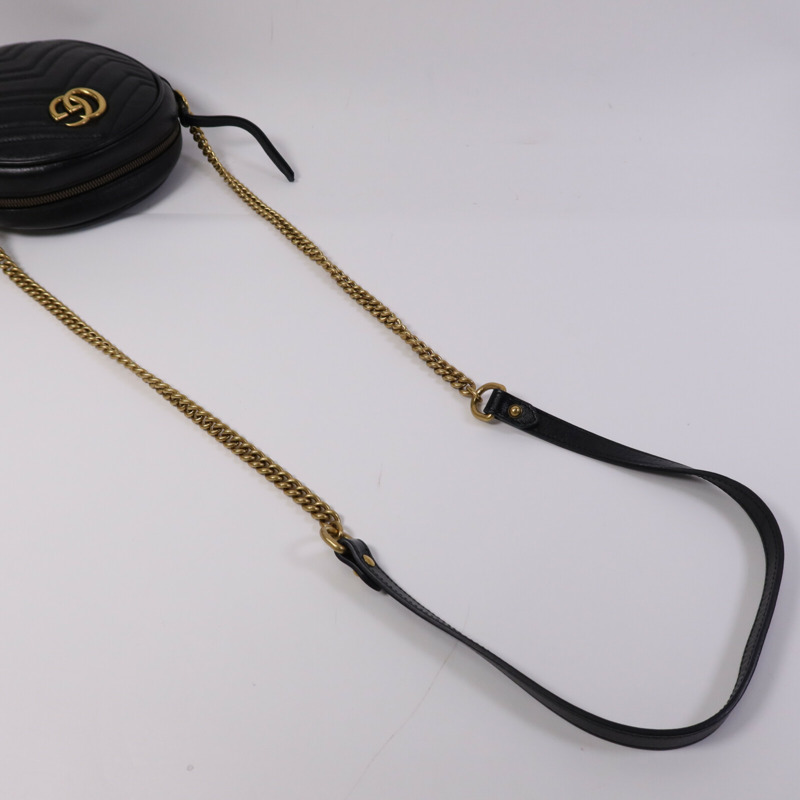 GUCCI 牛皮皮革GG Marmont金扣肩背袋-9
