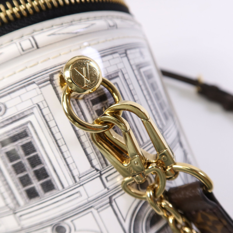 LOUIS VUITTON PVC Fornasetti Cannes金扣肩背袋-6