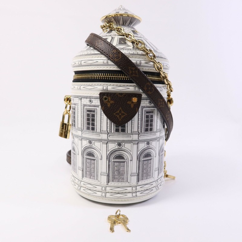 LOUIS VUITTON PVC Fornasetti Cannes金扣肩背袋-7
