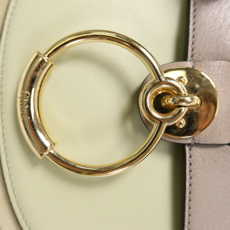 Chloe 牛皮皮革2 Way Shoulder Bag金扣手挽肩背兩用袋-6