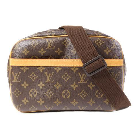 LOUIS VUITTON Monogram Reporter PM金扣肩背袋