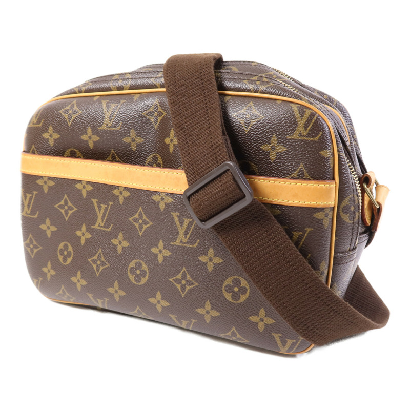 LOUIS VUITTON Monogram Reporter PM金扣肩背袋-1
