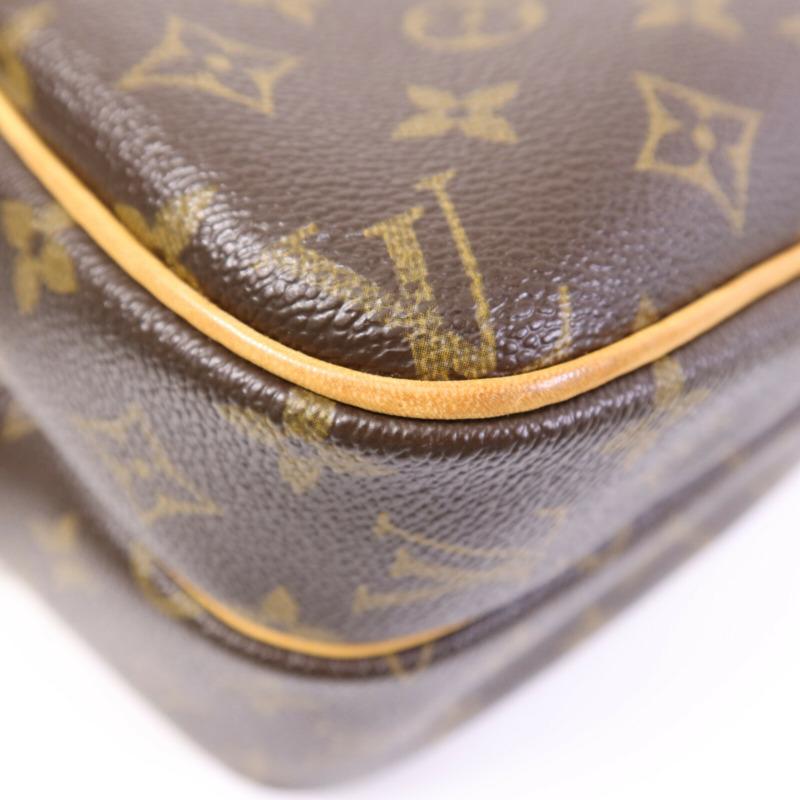 LOUIS VUITTON Monogram Reporter PM金扣肩背袋-10
