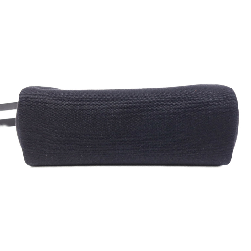 HERMES 帆布Herbag PM金扣手挽肩背兩用袋Noir-3