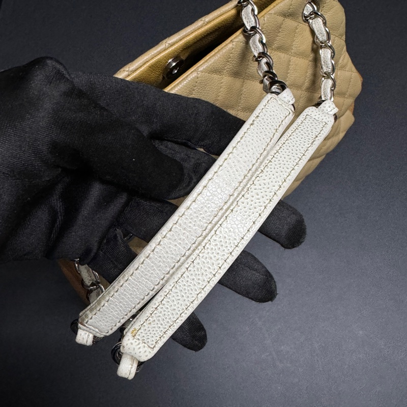 【魚子醬牛皮😍】 Chanel 香奈兒 保齡球包 可斜背+肩背 專櫃23萬！-27