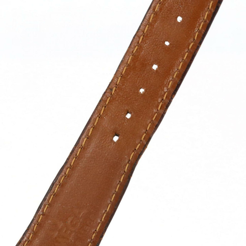 歐米茄圓形錶殼 YG 石英錶-3