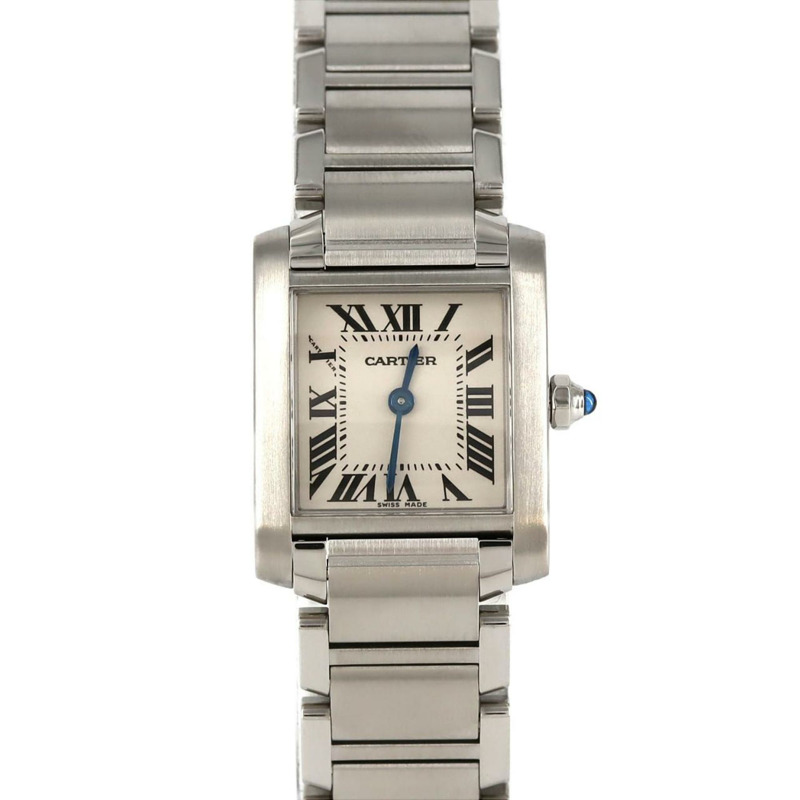 卡地亞 Tank Française SM W51008Q3 不鏽鋼石英錶-0