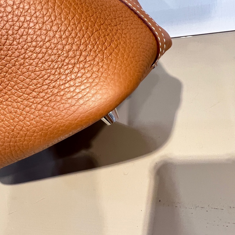 Hermes 金棕37T/C皮銀釦Picotin18手提包-3