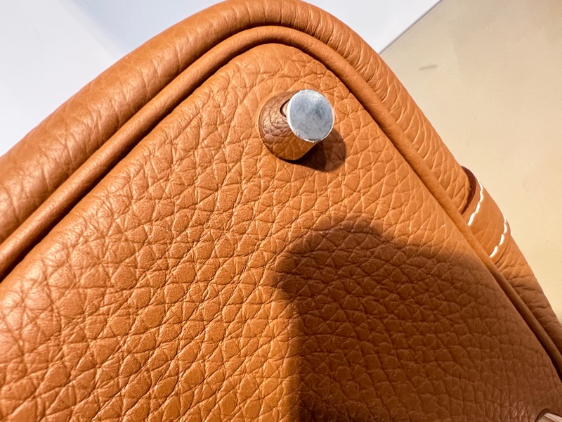 Hermes 金棕37T/C皮銀釦Picotin18手提包-11
