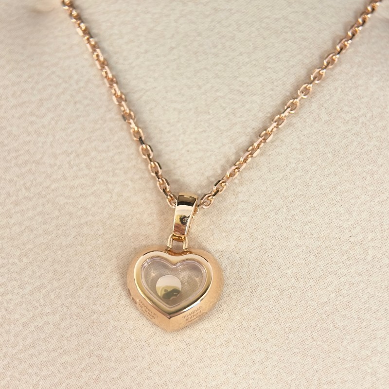 全套❤️Chopard Happy Hearts
心形鑽石18k玫瑰金項鍊-4