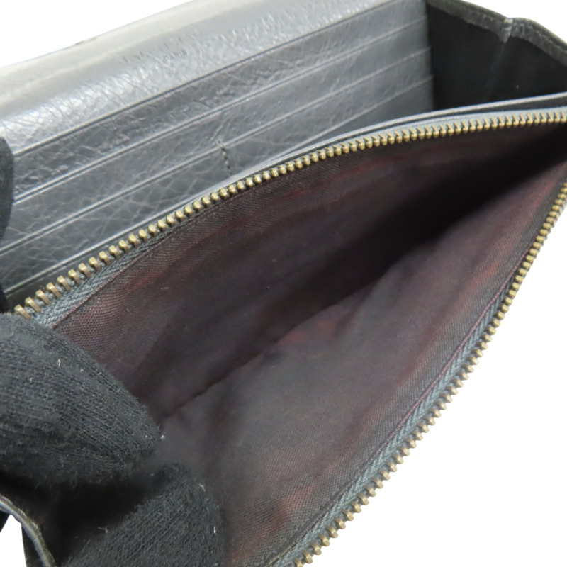 鐵灰色 山羊皮 Classic Money 磁扣式長夾 染色【BALENCIAGA 巴黎世家】 163471-5