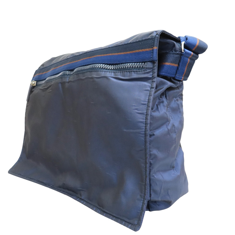 藍色 尼龍帆布 肩背包【Salvatore Ferragamo 費拉格慕】-2