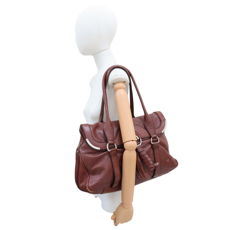 棕色 牛皮 肩背包【CELINE 賽琳】-8