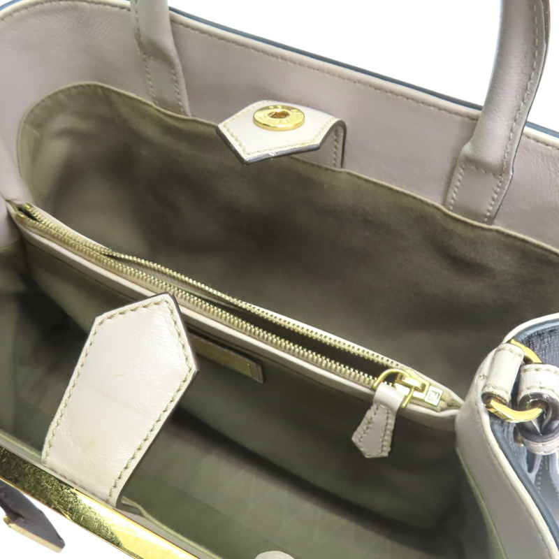 黑/粉/灰色 牛皮 Petit 2Jours Monster 兩用包【FENDI 芬迪】 8BH253 43T-4