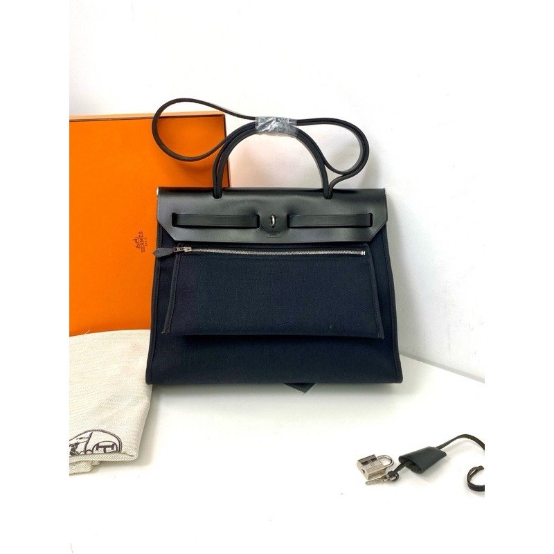 🌟Hermes 愛馬仕Herbag zip 31 經典黑銀 近全新美品-1