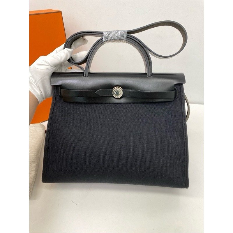 🌟Hermes 愛馬仕Herbag zip 31 經典黑銀 近全新美品-3