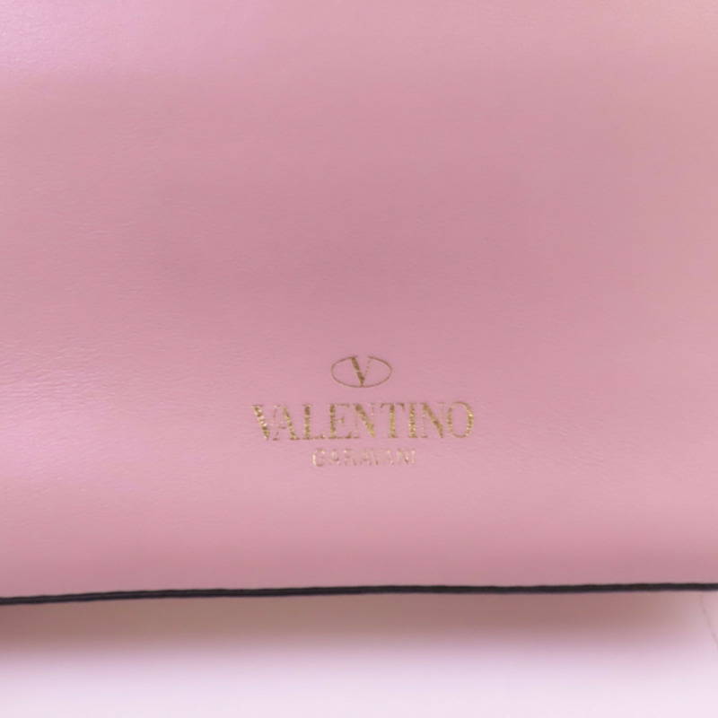 Valentino 牛皮皮革Rock Studs金扣手挽肩背兩用袋-9