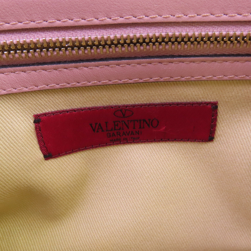 Valentino 牛皮皮革Rock Studs金扣手挽肩背兩用袋-16