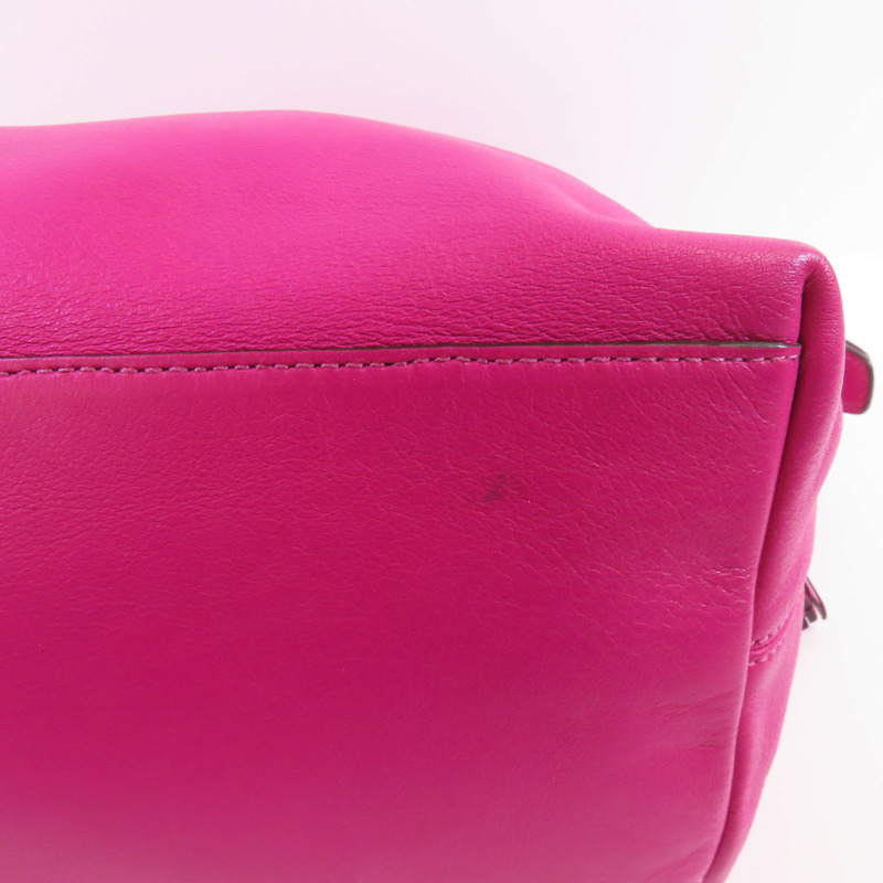 COACH 牛皮皮革Shoulder Bag銀扣肩背袋-4
