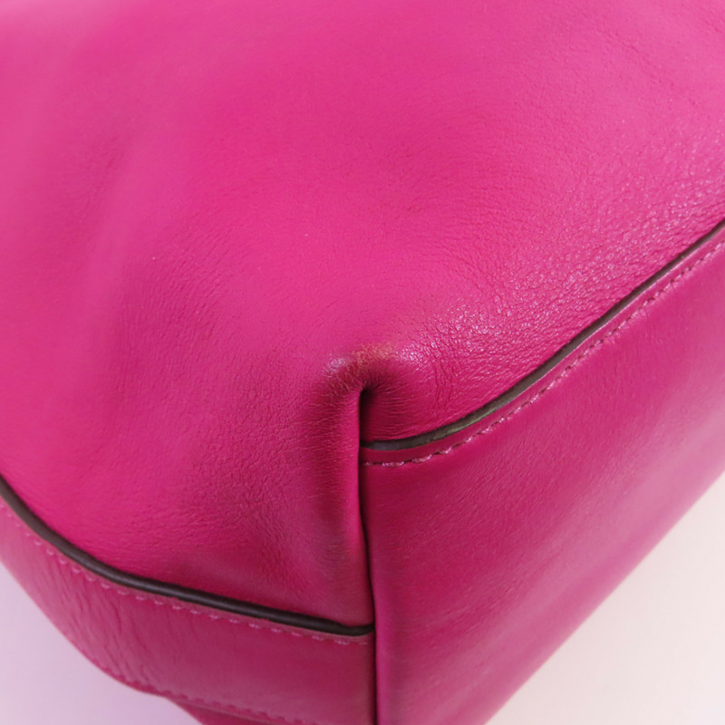 COACH 牛皮皮革Shoulder Bag銀扣肩背袋-6