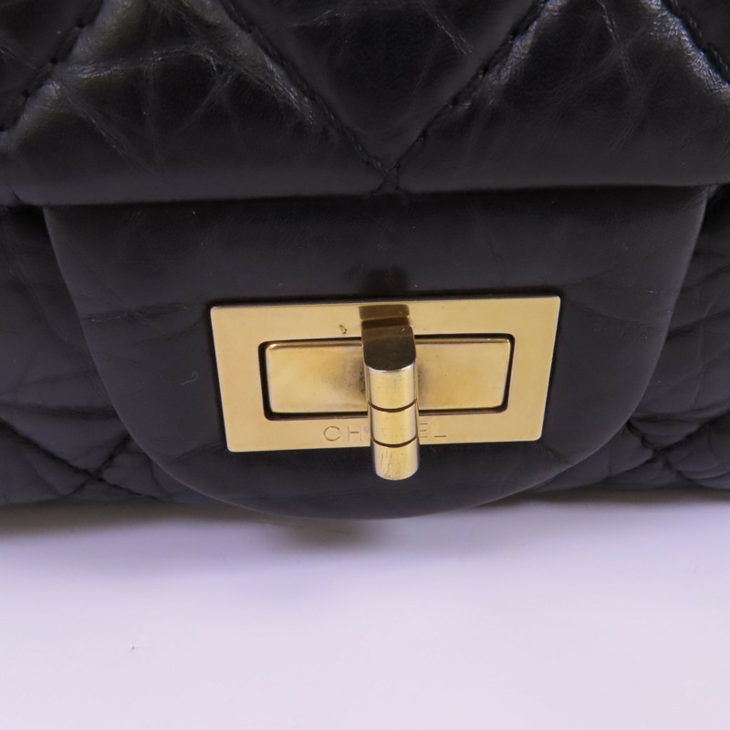 CHANEL 牛皮皮革2.55 Large金扣鏈帶肩背袋-9