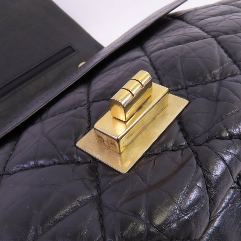 CHANEL 牛皮皮革2.55 Large金扣鏈帶肩背袋-11