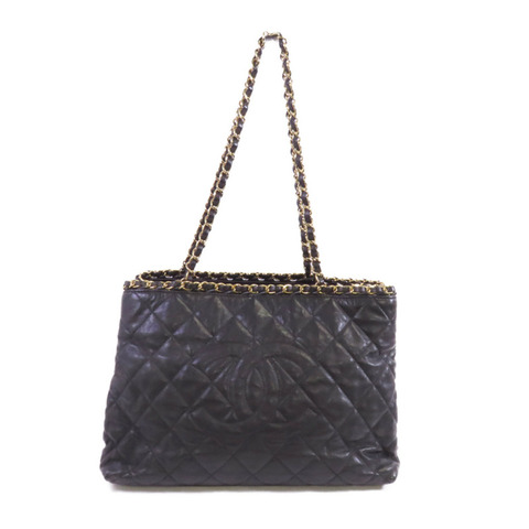 CHANEL 牛皮皮革Chain Around Tote金扣鏈帶肩背袋