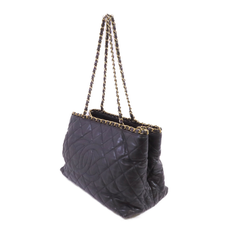 CHANEL 牛皮皮革Chain Around Tote金扣鏈帶肩背袋-2