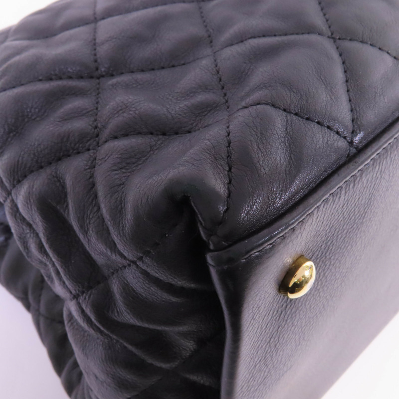 CHANEL 牛皮皮革Chain Around Tote金扣鏈帶肩背袋-6