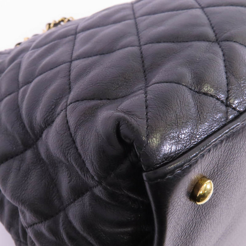 CHANEL 牛皮皮革Chain Around Tote金扣鏈帶肩背袋-8