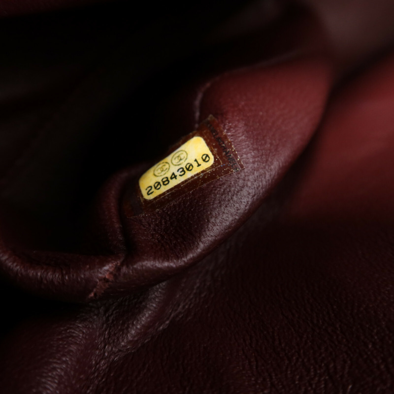 CHANEL 牛皮皮革Classic 25cm銀扣鏈帶手挽肩背兩用袋-7