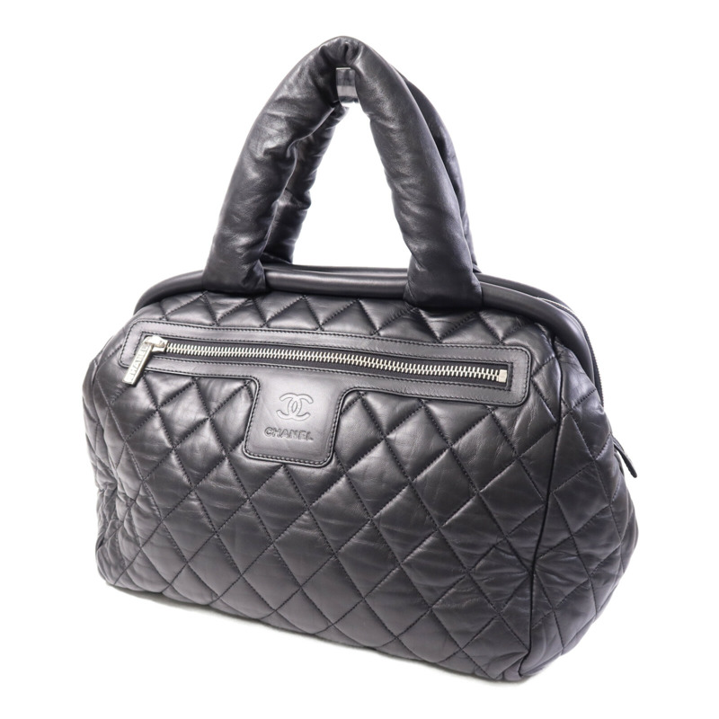 CHANEL 牛皮皮革Coco Cocoon銀扣手挽袋-1