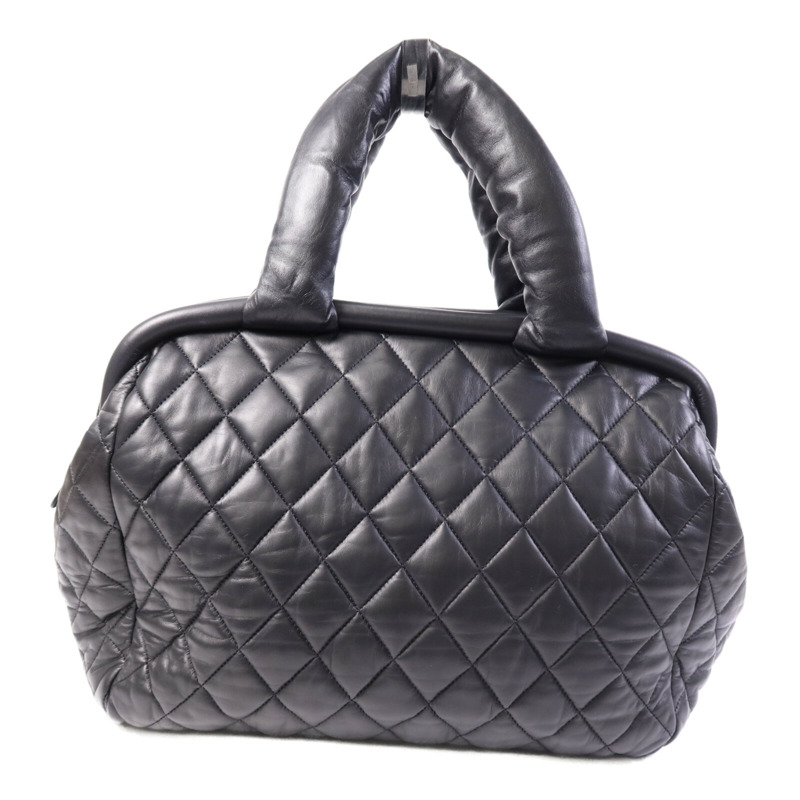 CHANEL 牛皮皮革Coco Cocoon銀扣手挽袋-2