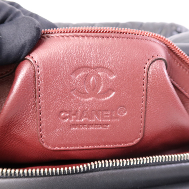 CHANEL 牛皮皮革Coco Cocoon銀扣手挽袋-5