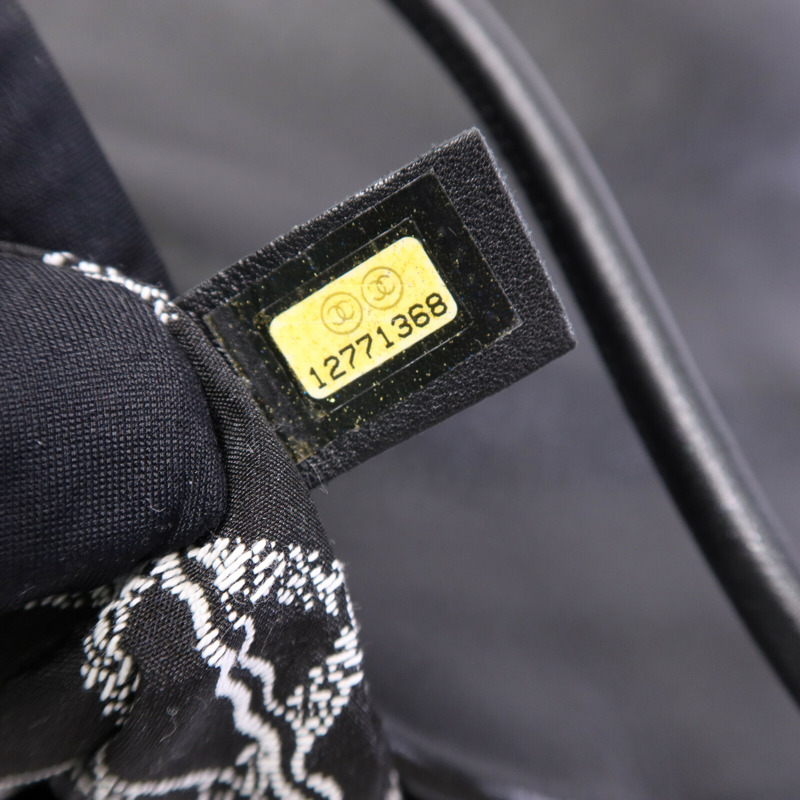 CHANEL 牛皮皮革Tote Bag銀扣手挽袋-7