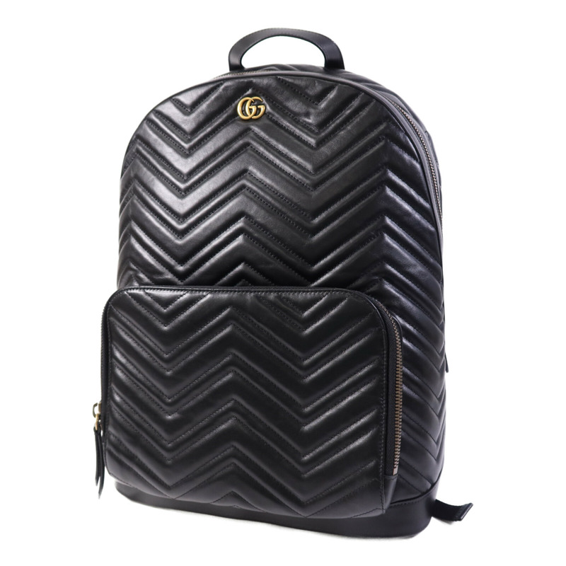 GUCCI 羊皮皮革Backpack金扣背包-2