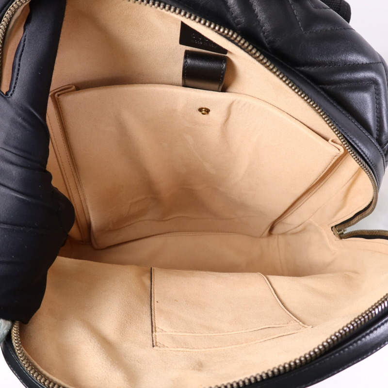 GUCCI 羊皮皮革Backpack金扣背包-4