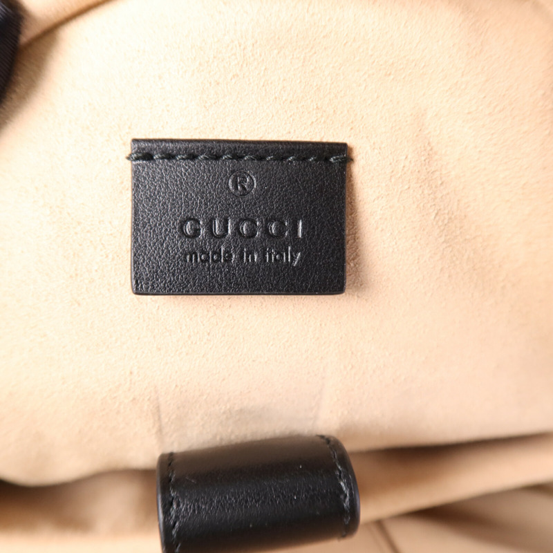 GUCCI 羊皮皮革Backpack金扣背包-5