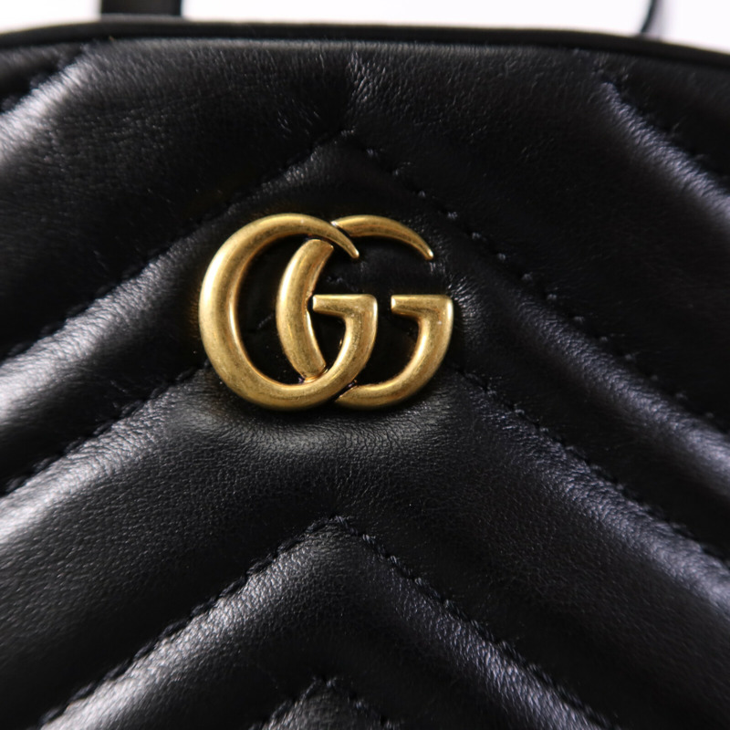 GUCCI 羊皮皮革Backpack金扣背包-8