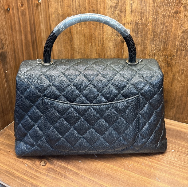 Chanel 手提包 黑色菱格紋-3