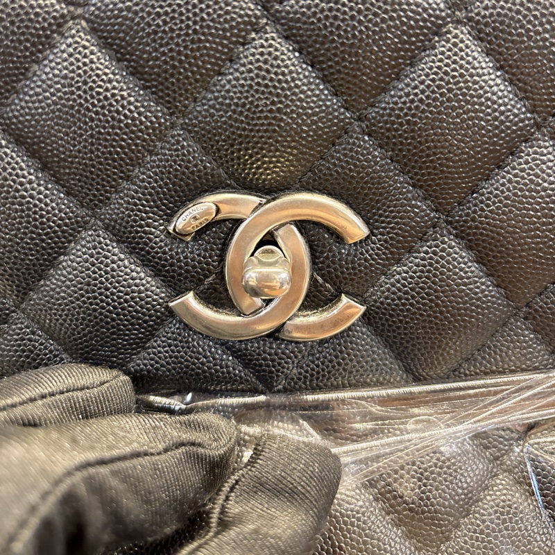 Chanel 手提包 黑色菱格紋-8