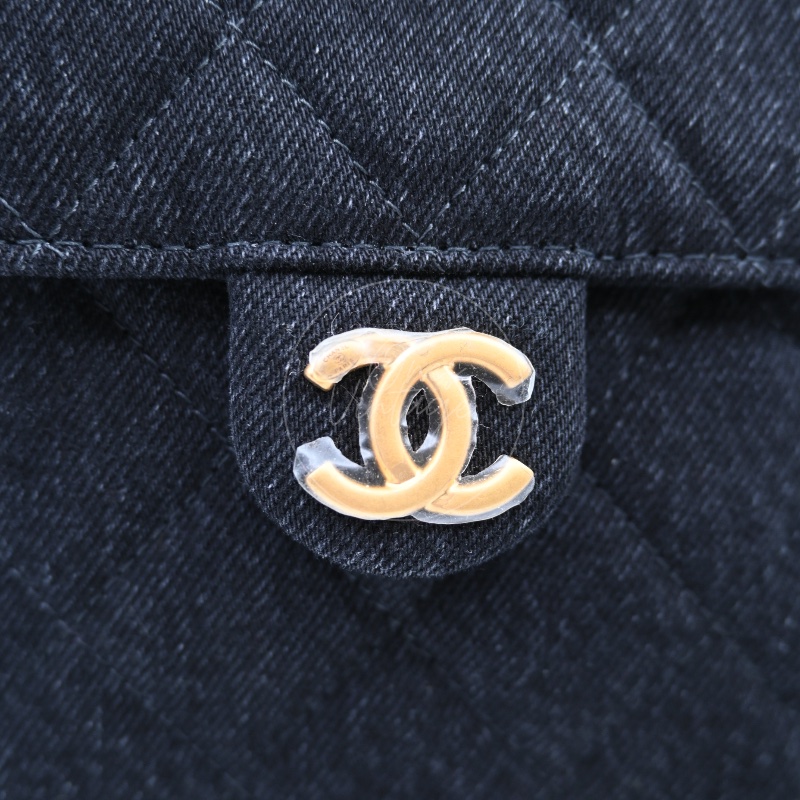 [Unused] Chanel 25 Small Black Denim Handbag-41