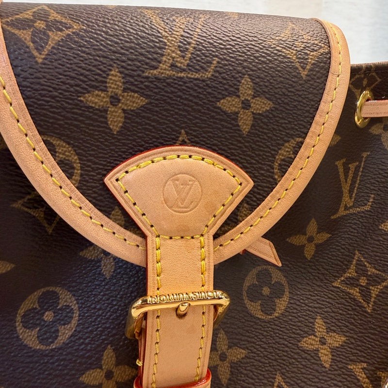 LV 原花金釦Odyssee束口肩斜背包M25085-2