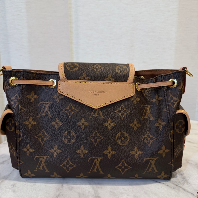 LV 原花金釦Odyssee束口肩斜背包M25085-5