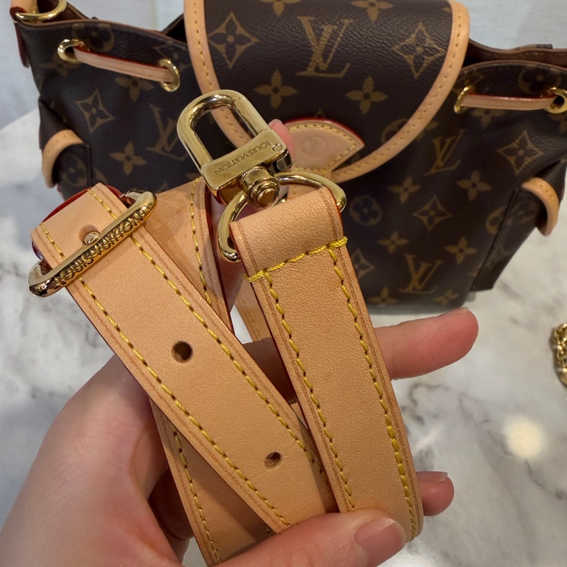 LV 原花金釦Odyssee束口肩斜背包M25085-14